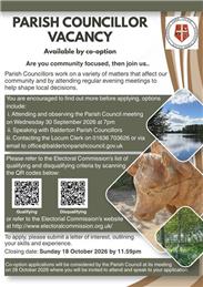 Closing Date For Parish Councillor Vacancy